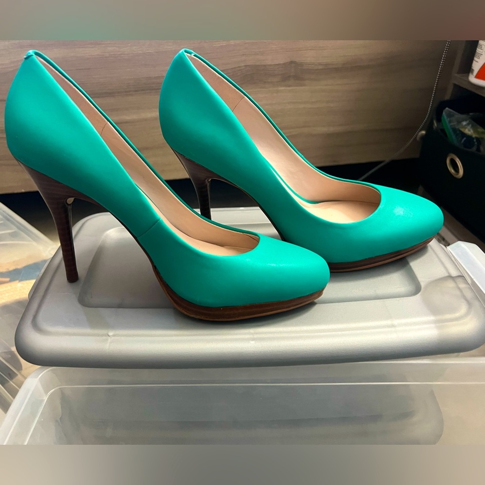 Teal Nine West Shoe, Used Once Practically New. - image 1